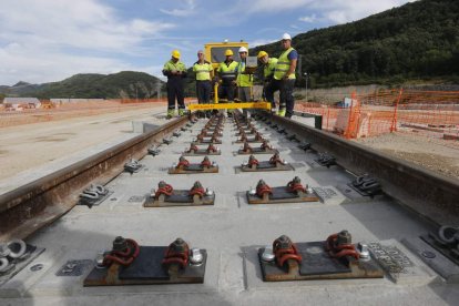 Un momento de la evolución del túnel de Pajares. ARCHIVO