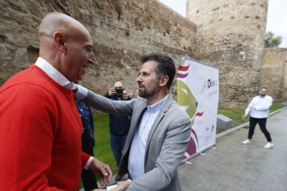 José Antonio Diez recibió el apoyo de Tudanca en el fin de campaña. RAMIRO