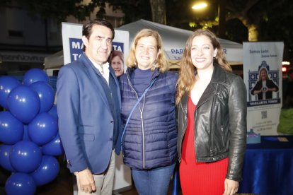 Suárez-Quiñones, Torre y Muñoz, en el cierre de campaña en León. RAMIRO
