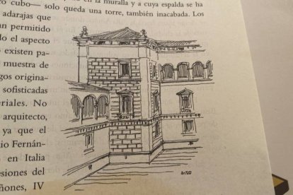 Recreación hipotética de cómo fue el Palacio del Conde Luna a partir del torreón existente. MIGUEL SOBRINO