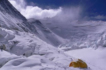 Estado en el que quedó el campo II después de una intensa nevada.
