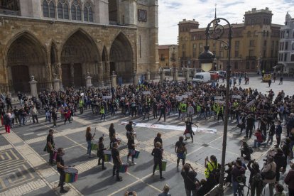 Flash Moob en la plaza de la Catedral por el Día mundial de la Salud Mental. FERNANDO OTERO PERANDONES