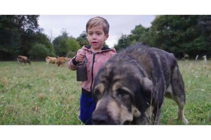 Uno de los protagonistas del vídeo '800 Tseras' es un niño de Páramo del Sil. DL