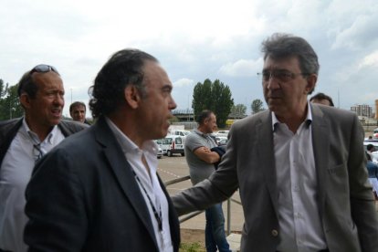 El presidente de la Diputación, Juan Martínez Majo, en el partido.