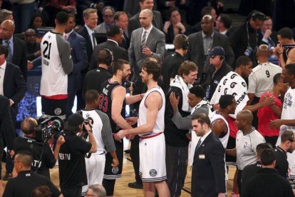 Marc y Pau Gasol, después del partido del All Star en el Madison Square Garden. Brad Penner | USA Today Sports