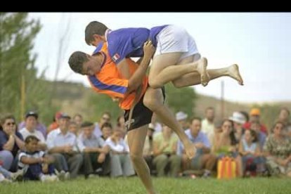 Uno de los deportes más arraigados, y que más adeptos conserva entre los habitantes de Valdabasta es la lucha leonesa.