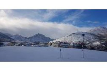 Imagen de la nieve en Babia. DL