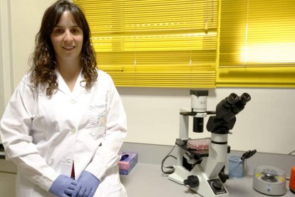 La investigadora leonesa, premio Mariano Rodríguez. RAMIRO