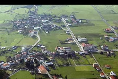 Vista aérea de O Pino (provincia de A Coruña).
