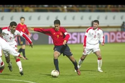 Raul tuvo muchas ocasiones de gol en todo el partido, aunque finalmente no materializó ningún tanto.