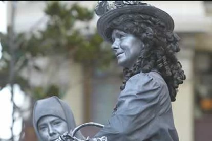 Una de las actividades más originales del programa de este año fue el concurso de estatuas humanas.
