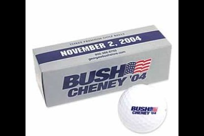 Bush, por su parte, se queda con aficiones menos populares. es posible jugar al golf con pelotas de su candidatura.
