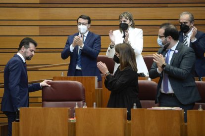 Tudanca, tras su primera intervención. NACHO GALLEGO