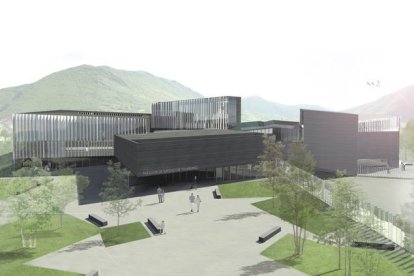 Recreación virtual de cómo iba a quedar el Parador de Villablino. DL