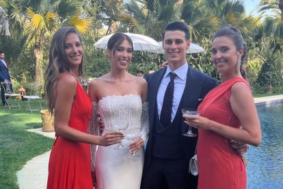 La modelo leonesa Andrea Martínez y Kepa, en su boda. DL