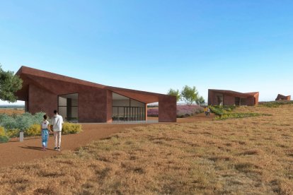 Recreación del proyecto ganador, 'Piedra y Tierra', del Centro Arqueológico del yacimiento de Lancia. DL