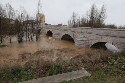El puente romano de San Marcos cubierto como pocas veces se ha visto. Ramiro.