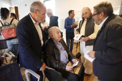 Gamoneda, en la celebración del centenario de la estación de Matallana. RAMIRO