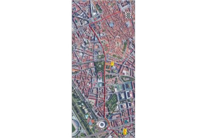 Itinerario de la carrera de los 2 kilómetros.