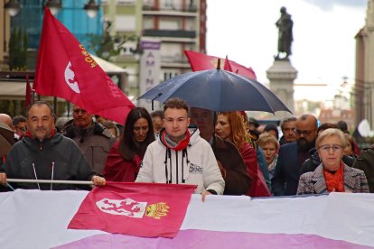 Las imágenes de la contracelebración de Villalar. PEIO GARCÍA.
