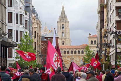 Las imágenes de la contracelebración de Villalar. PEIO GARCÍA.