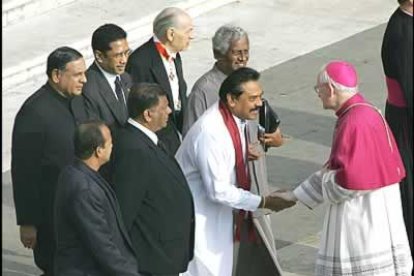 Mahinda Rajapakse, Primer Ministro de Sri Lanka.