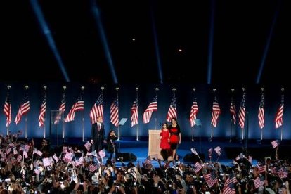 Chicago era una fiesta. Muchas esperanzas estaban depositadas en Barack Obama.