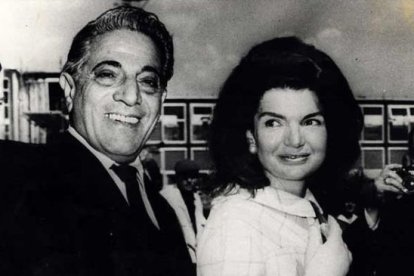 Aristóteles Onassis y Jackie Kennedy.