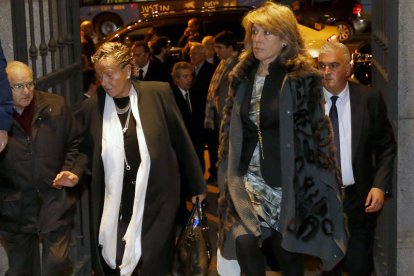 María José Álvarez en el funeral celebrado en Madrid por su padre en Madrid. RAQUEL P. VIECO