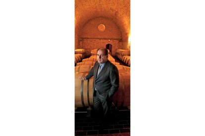 Pablo Álvarez, consejero delegado de Bodegas Vega Sicilia, durante la inauguración de una nave de producción de vino en el año 2013. BEGOÑA RIVAS