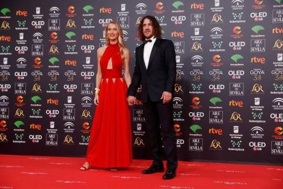 Vanesa Lorenzo y Carles Puyol. EFE