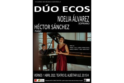 Cartel de la actuación del Dúo Ecos. DL