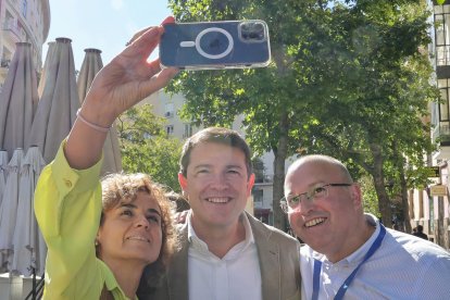 Alfonso Fernández Mañueco, en el acto del PP en Madrid. DL