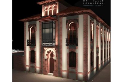 Recreación de cómo quedará el palacete neomudéjar de León. VALLE FOLGUERAL