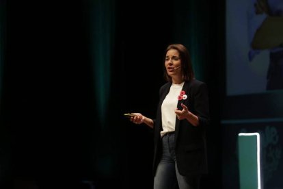 Majo Gimeno, durante su intervención.