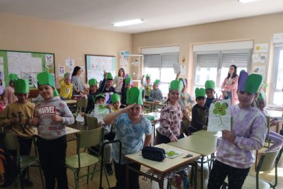 Alumnos del Colegio Javier, en la primera actividad sobre enfermedades raras
