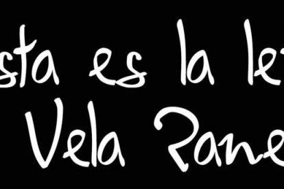 Tipografía con la letra de Vela Zanetti. DL