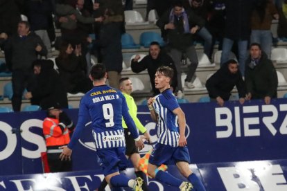 Celebración del segundo gol.