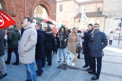 Los trabajadores de la banca se movilizan en León.