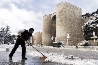 La nieve en Ávila, el pasado domingo.