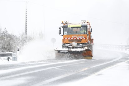 El temporal de nieve el pasado sábado en Galicia.