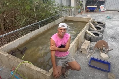 Frank Cuesta en un rincón del santuario Libertad.
