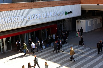 Aglomeraciones por la obras en la estación de Chamartín.