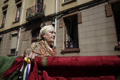 La concentración de pendones culminó en San Isidoro.