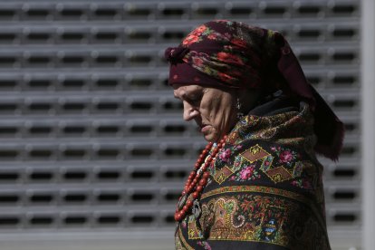 La concentración de pendones culminó en San Isidoro.
