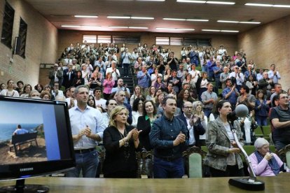 Paraninfo de Veterinaria, durante el homenaje a Valentín Pérez