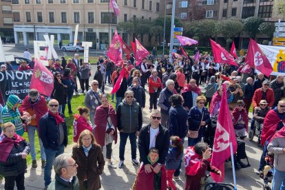 Manifestación en León como respuesta a los actos de la Junta por Villalar en la capital leonesa.