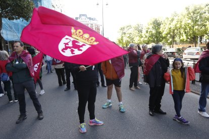 Manifestación en León como respuesta a los actos de la Junta por Villalar en la capital leonesa.
