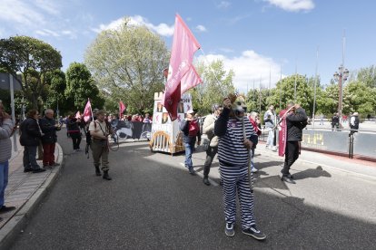Manifestación en León como respuesta a los actos de la Junta por Villalar en la capital leonesa.