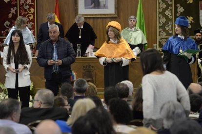 Un momento de la celebración de la Universidad de León.